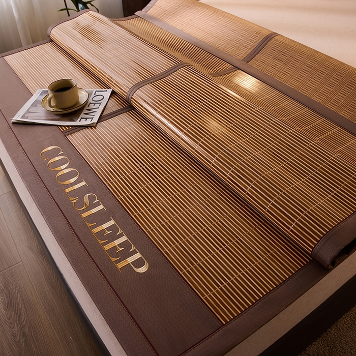 91家纺网 家纺一手货源 找家纺 鑫琪莱家纺 2025新款双面竹席冰丝席竹凉席学生宿舍席子 清凉睡眠