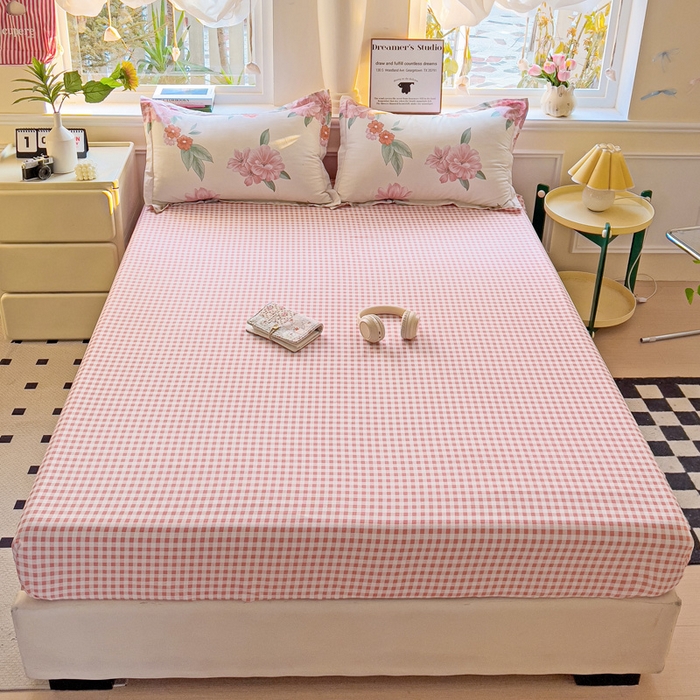 91家纺网 家纺一手货源 找家纺 依庭 2025新款全棉印花花卉款四件套单品系列-单床笠 抒情花季