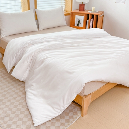 91家纺网 家纺一手货源 找家纺 （总）莎臣豹 2025新款纯色水洗棉磨毛原棉单被套