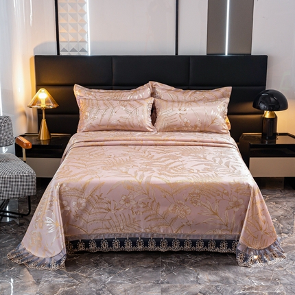 席皇后  2025新款可机洗抗菌提花冰丝席 金枝玉叶【玉】