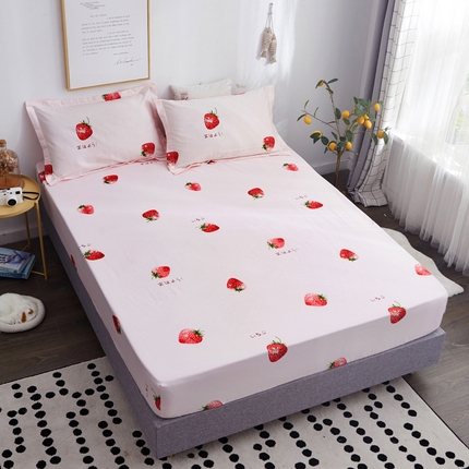 91家纺网 家纺一手货源 找家纺 （总）依庭 2025新款全棉印花花卉款四件套单品系列-单床笠