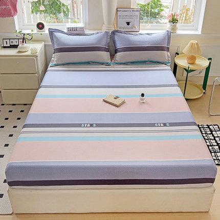 依庭 2025新款全棉印花花卉款四件套单品系列-单床笠 星空-玉