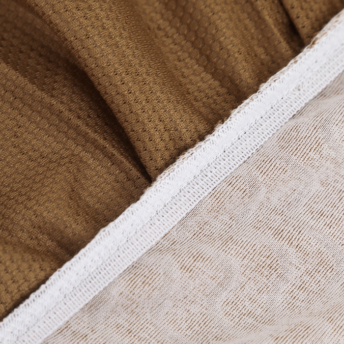 91家纺网 家纺一手货源 找家纺 2025新款防滑防尘斗柜套裙边-水波纹系列 咖色