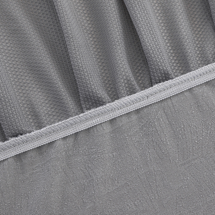 91家纺网 家纺一手货源 找家纺 2025新款防尘防滑斗柜套裙边-小树叶系列 银灰