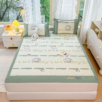 2025新款A类抗菌数码印花冰藤席 幸运日