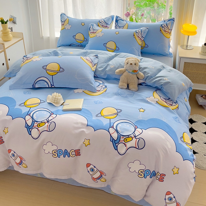 91家纺网 家纺一手货源 找家纺 依庭 2025新款全棉印花花卉款四件套单品系列-四件套 探索星球