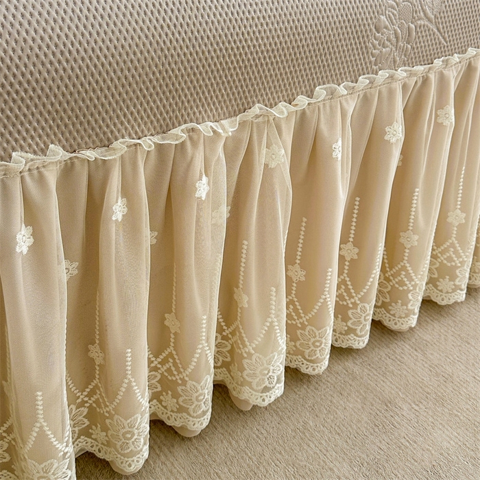 91家纺网 家纺一手货源 找家纺 恒爱   2025新款冰丝牡丹花床盖 卡其