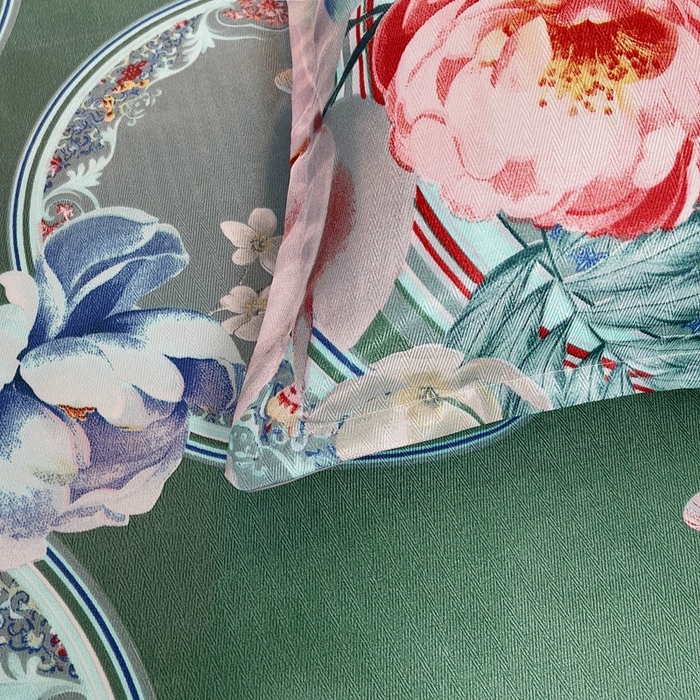 91家纺网 家纺一手货源 找家纺 悦织湾家纺2025新款斜纹提花冰丝席三件套夏季凉感冰丝席子枕套1对夏凉席床单 风韵