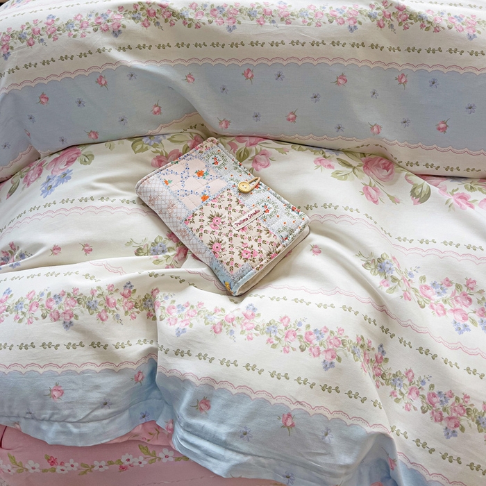 91家纺网 家纺一手货源 找家纺 依庭 2025新款全棉印花花卉款四件套单品系列-四件套 云听若舞
