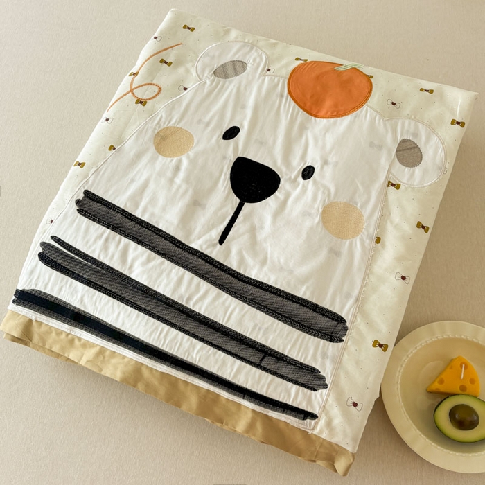 91家纺网 家纺一手货源 找家纺 鸣升家纺  2025新款精梳全棉纯棉绣花夏被夏凉被空调被 桔子熊熊