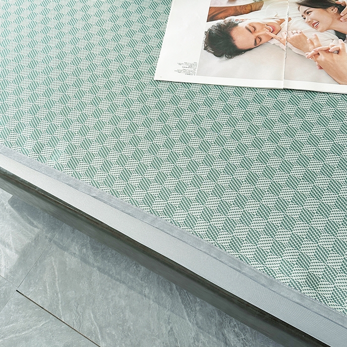 91家纺网 家纺一手货源 找家纺 席皇后 2025新款亲肤舒适A类提花冰丝凉席 床笠款 快乐熊猫-绿