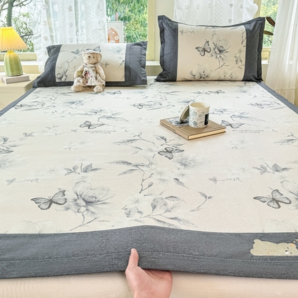 91家纺网 家纺一手货源 找家纺 （总）2025新款A类抗菌数码印花冰藤席