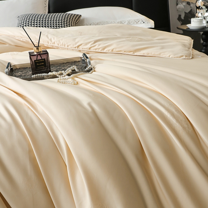 91家纺网 家纺一手货源 找家纺 畅畅家纺 2025新款100%柞蚕丝被野生天然纯蚕丝全棉提花夏被子春秋被冬被子被芯柞蚕丝 双喜-柠檬黄