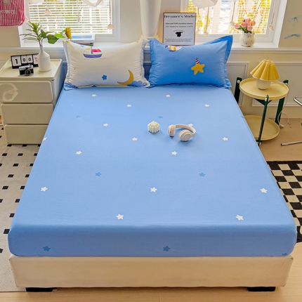 91家纺网 家纺一手货源 找家纺 （总）依庭 2025新款全棉印花花卉款四件套单品系列-单床笠