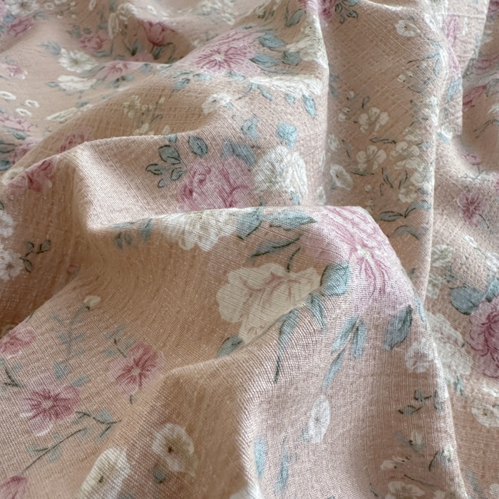 91家纺网 家纺一手货源 找家纺 一霖家纺 2025新款云感双层纱花边款四件套 花儿朵朵