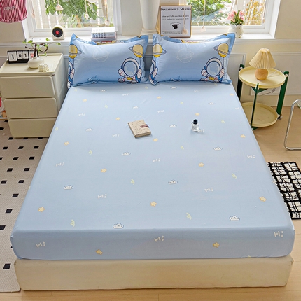 91家纺网 家纺一手货源 找家纺 （总）依庭 2025新款全棉印花花卉款四件套单品系列-单床笠