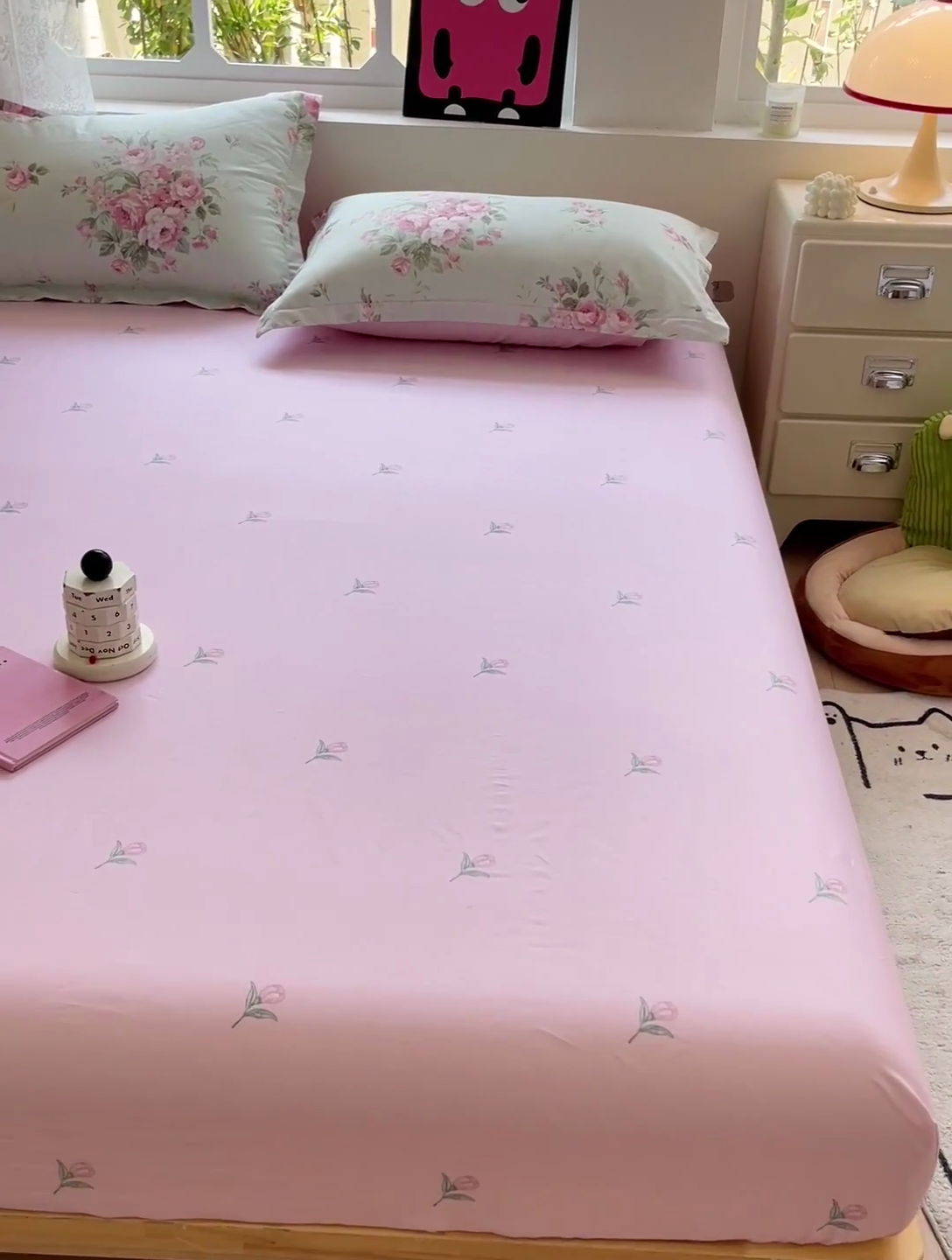 91家纺网 家纺一手货源 找家纺 依庭 2025新款全棉印花花卉款四件套单品系列-单床笠 罗微