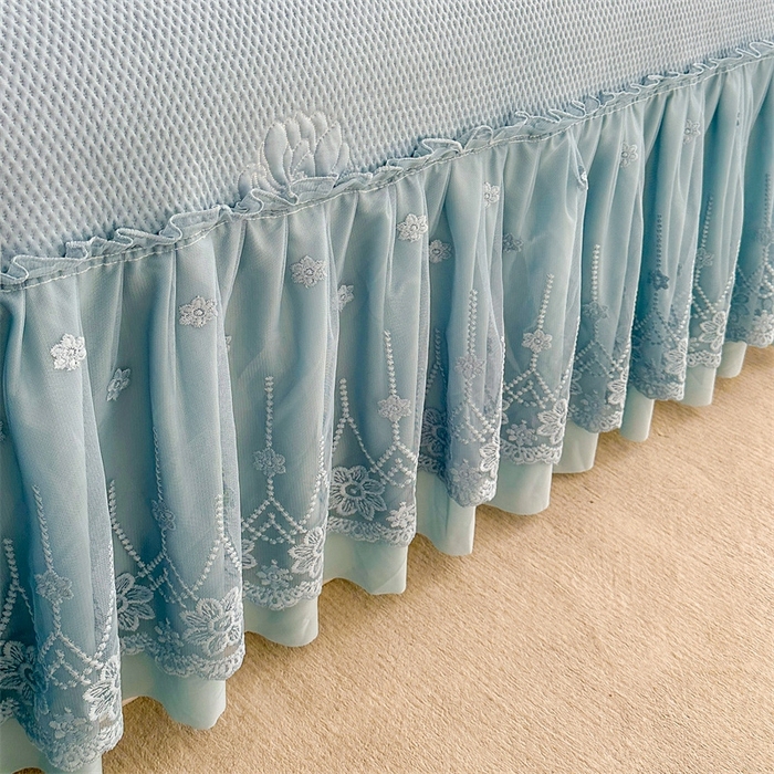 91家纺网 家纺一手货源 找家纺 恒爱   2025新款冰丝牡丹花床盖 蓝灰