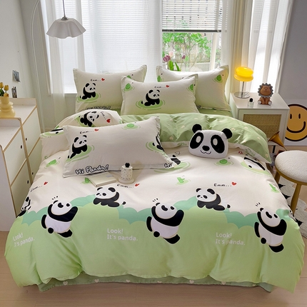 91家纺网 家纺一手货源 找家纺 （总）依庭 2025新款全棉印花花卉款四件套单品系列-四件套