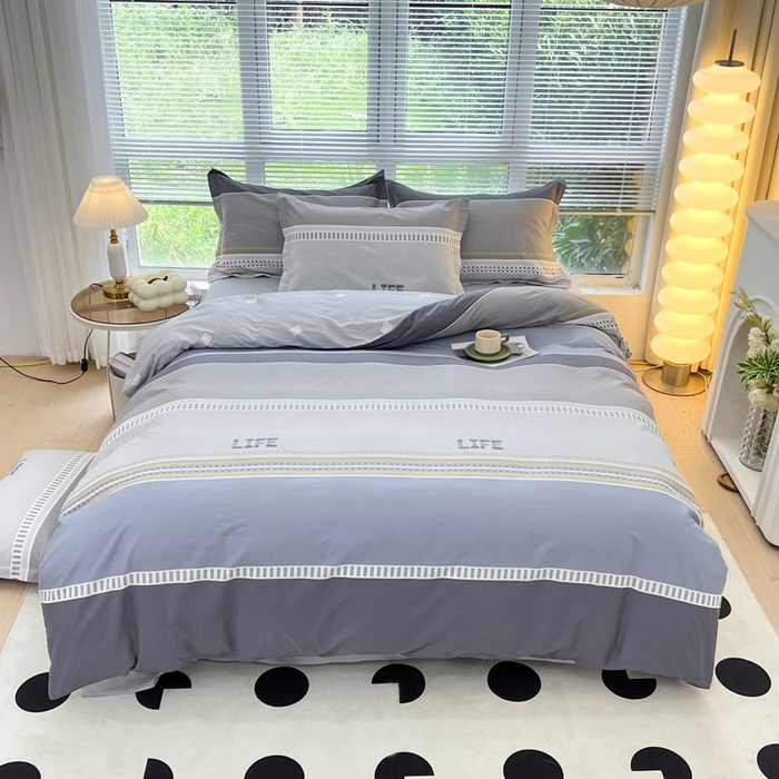 91家纺网 家纺一手货源 找家纺 依庭 2025新款全棉印花花卉款四件套单品系列-四件套 慕尼