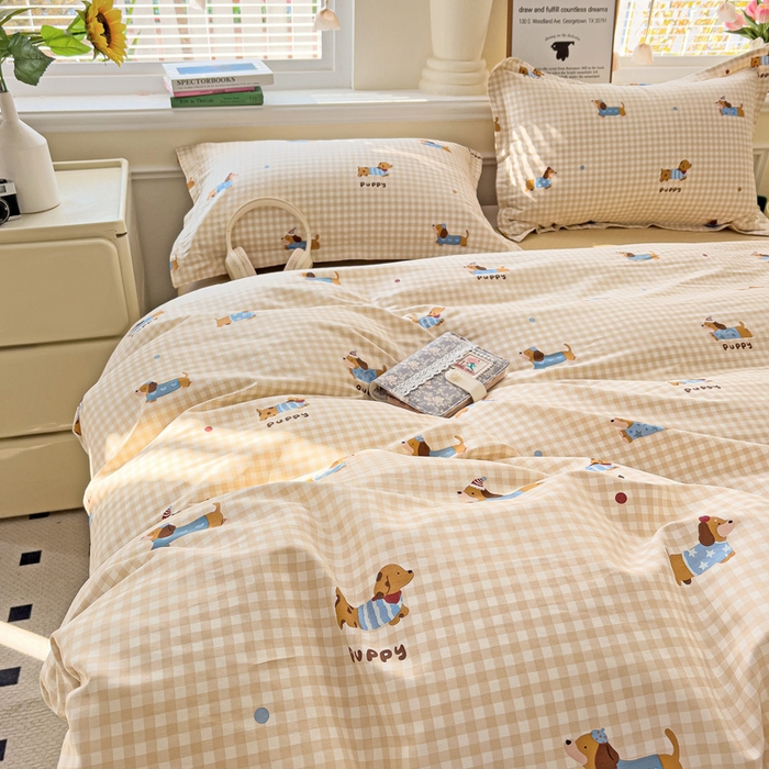 91家纺网 家纺一手货源 找家纺 （总）依庭 2025新款全棉印花花卉款四件套单品系列-四件套