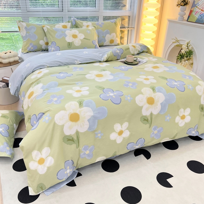 91家纺网 家纺一手货源 找家纺 依庭 2025新款全棉印花花卉款四件套单品系列-四件套 雅秀