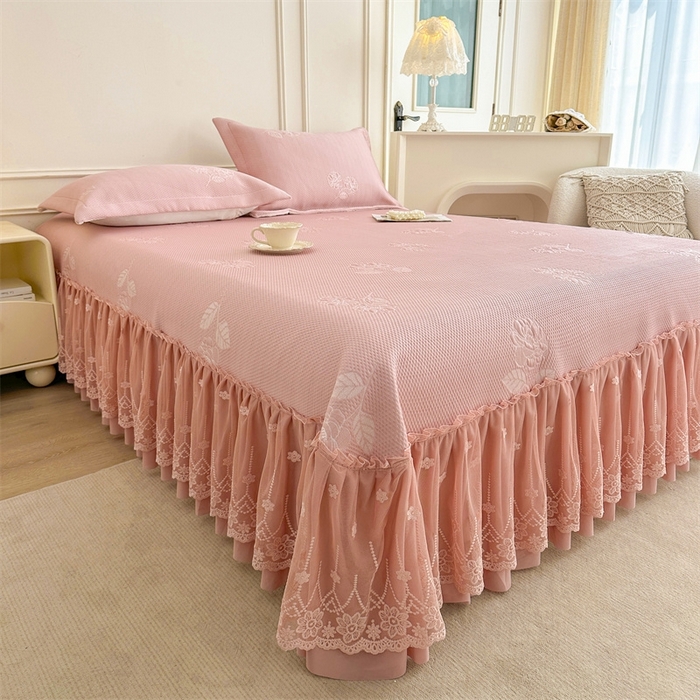 91家纺网 家纺一手货源 找家纺 （总）恒爱   2025新款冰丝牡丹花床盖