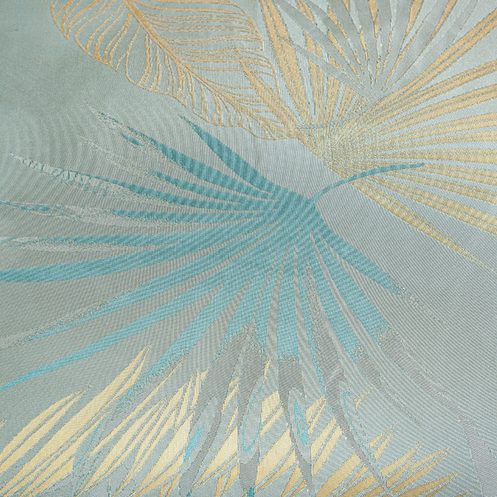 91家纺网 家纺一手货源 找家纺 席皇后  2025新款可机洗抗菌提花冰丝席 富贵叶