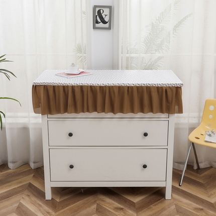 91家纺网 家纺一手货源 找家纺 （总）2025新款防滑防尘斗柜套裙边-水波纹系列