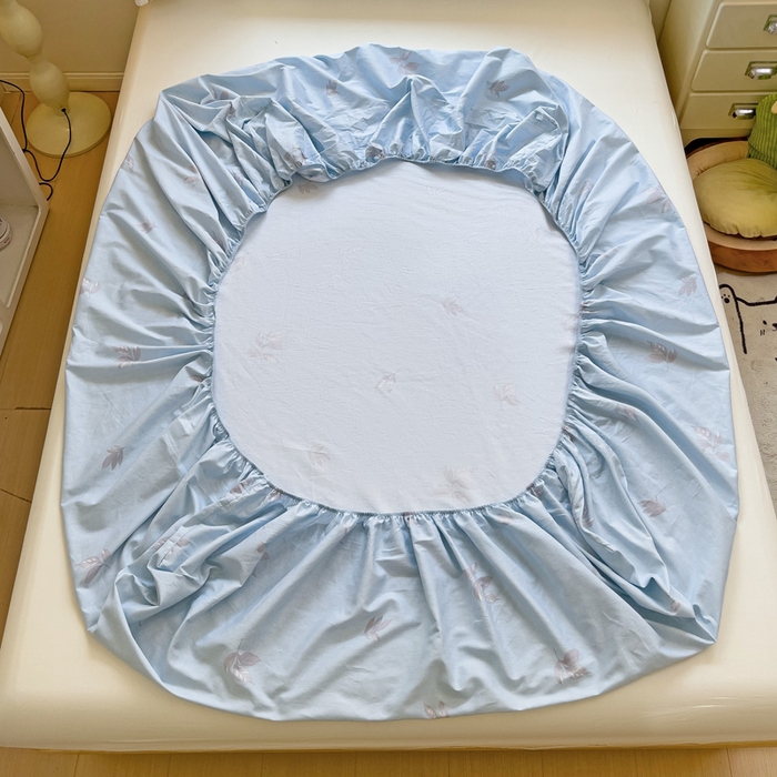 91家纺网 家纺一手货源 找家纺 依庭 2025新款全棉印花花卉款四件套单品系列-单床笠 湘梦