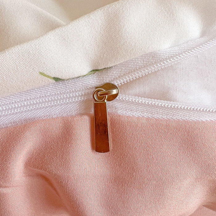 91家纺网 家纺一手货源 找家纺 2025水洗棉双层纱简约风ins风小碎花被套床单款床笠款三四件套-单被套