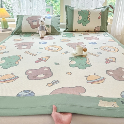 91家纺网 家纺一手货源 找家纺 （总）2025新款A类抗菌数码印花冰藤席