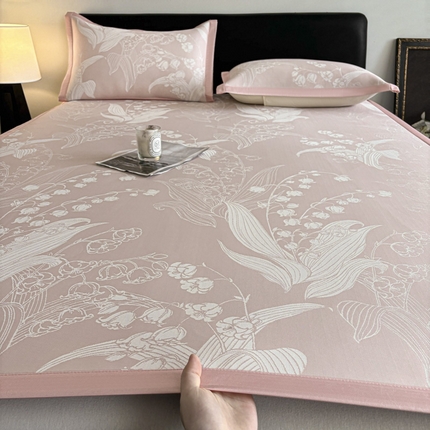 91家纺网 家纺一手货源 找家纺 （总）2025新款A类PE提花凉席-蕙质兰心