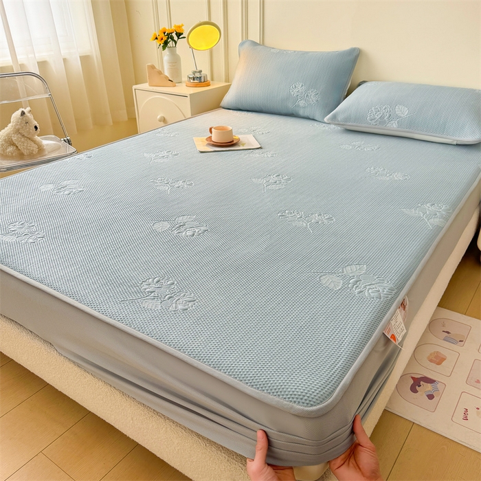 91家纺网 家纺一手货源 找家纺 （总）恒爱   2025新款冰丝牡丹花床笠