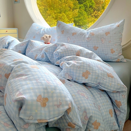 塞纳 2025新款.全棉有氧双层纱四件套-场景二