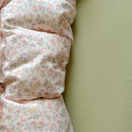 91家纺网 家纺一手货源 找家纺 （总）塞纳 2025新款.全棉有氧双层纱四件套-场景一