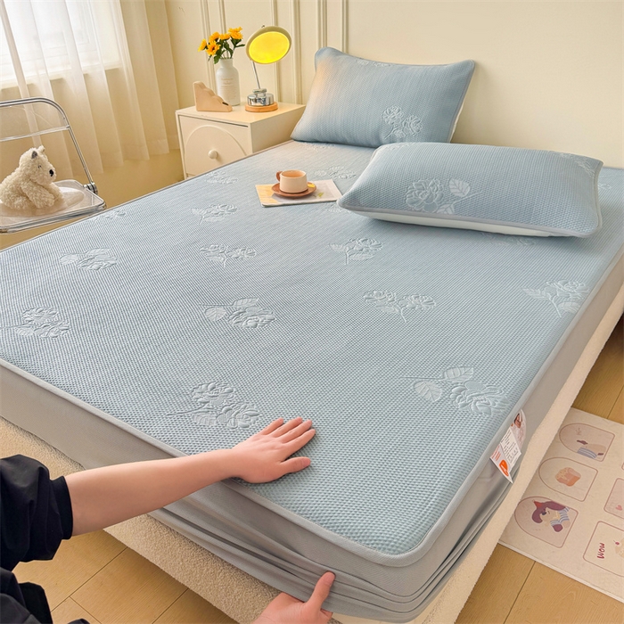 91家纺网 家纺一手货源 找家纺 （总）恒爱   2025新款冰丝牡丹花床笠