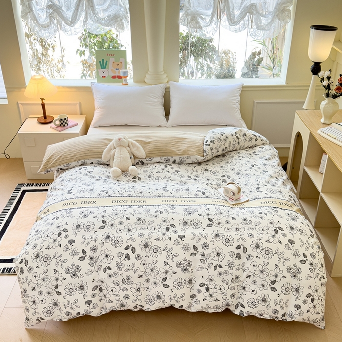 91家纺网 家纺一手货源 找家纺 大吉 2025新款全棉单被套 赫本