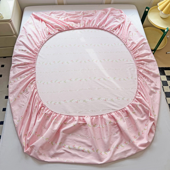 91家纺网 家纺一手货源 找家纺 依庭 2025新款全棉印花花卉款四件套单品系列-单床笠 云听若舞