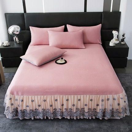 91家纺网 家纺一手货源 找家纺 （总）席皇后 2025新款A类凉感豆豆凉席系列床裙款