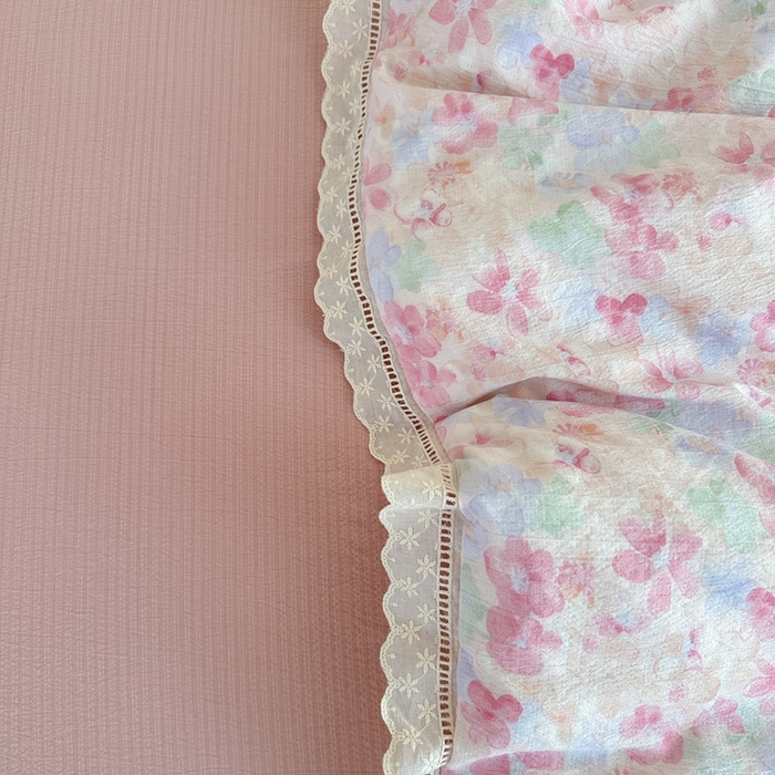 91家纺网 家纺一手货源 找家纺 （总）一霖家纺 2025新款云感双层纱花边款四件套