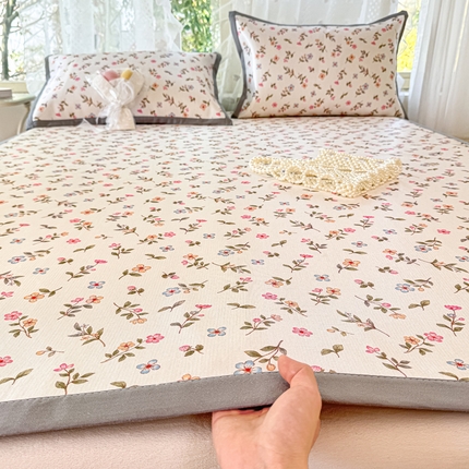 宅部落 2025新款数码印花冰藤凉席 兰芷蹁跹