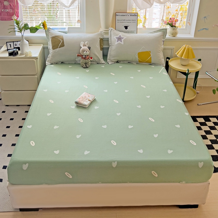 91家纺网 家纺一手货源 找家纺 依庭 2025新款全棉印花花卉款四件套单品系列-单床笠 星烁-B版