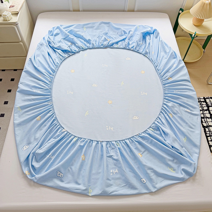 91家纺网 家纺一手货源 找家纺 依庭 2025新款全棉印花花卉款四件套单品系列-单床笠 探索星球