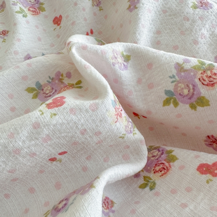 91家纺网 家纺一手货源 找家纺 一霖家纺 2025新款云感双层纱花边款四件套 浪漫花语