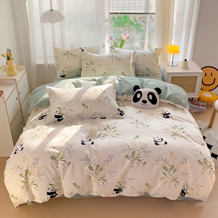 91家纺网 家纺一手货源 找家纺 （总）依庭 2025新款全棉印花花卉款四件套单品系列-四件套