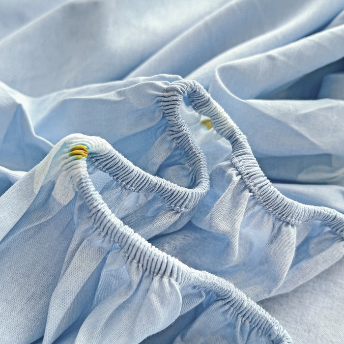 91家纺网 家纺一手货源 找家纺 依庭 2025新款全棉印花花卉款四件套单品系列-单床笠 晚色芳莲