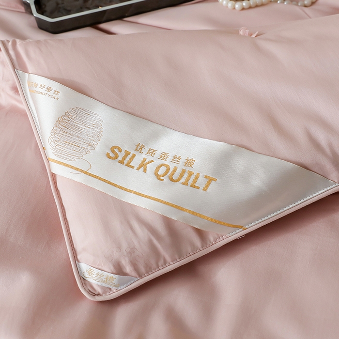 91家纺网 家纺一手货源 找家纺 畅畅家纺 2025新款100%双宫桑蚕丝被全棉提花桑蚕丝被高端婚庆被子夏凉被空调被春秋被冬被双人被 双喜-柔情玉