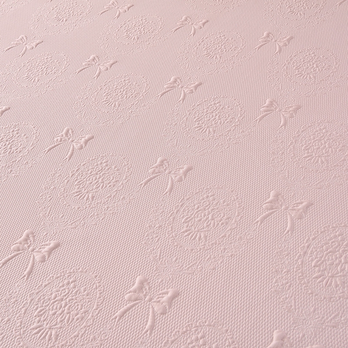 91家纺网 家纺一手货源 找家纺 畅畅家纺 2025新款立体提花凉豆豆席床裙款凉席 花蝶相拥-粉