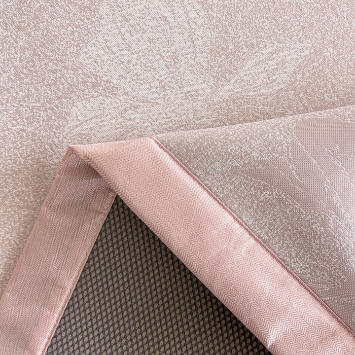 91家纺网 家纺一手货源 找家纺 2025新款A类PE提花凉席-翩翩起舞 翩翩起舞-柔情粉